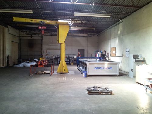 Jib Crane 1 1/2 Ton Floor Mounted Freestanding w/Electric Hoist