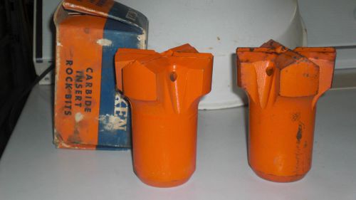 2 TIMKEN CARBIDE TIPPED INSERT ROCK DRILL BITS 4&#034; DIA NOS DRILLING EQUIPMENT