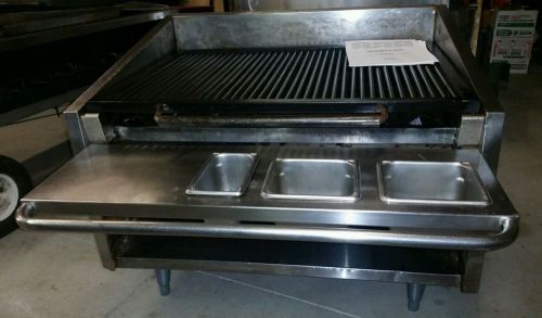 36&#034; magikitchn char broiler natural gas commercial charbroiler magic slant flat for sale