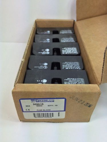 Box of 10 new! ferraz shawmut power distribution blocks 30351r 600 volt 30 amp for sale