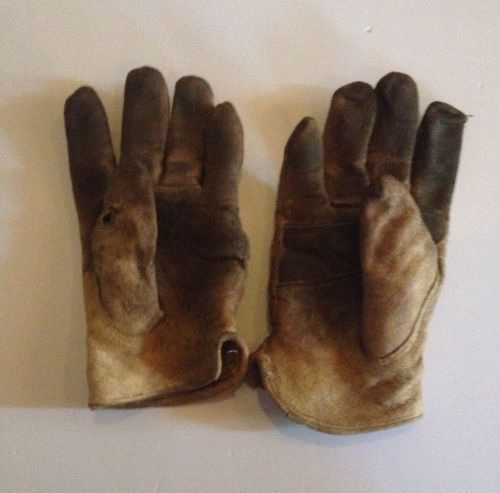Trashed Worn Out Leather Work Chore Farm Ranch Gloves