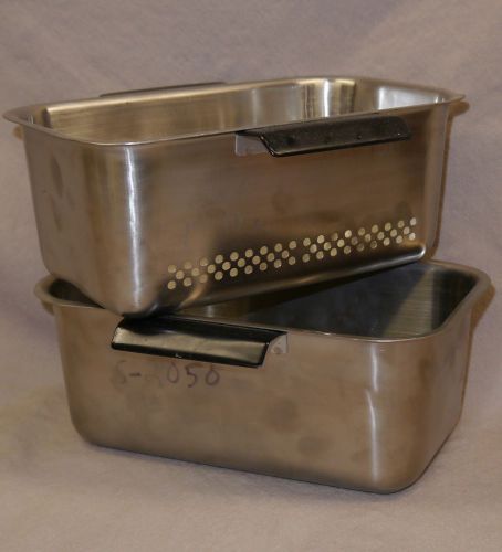 Nos new ultrasonic cleaner baskets stainless 9.5 x 5.5 x 4 inches l&amp;r lr cleaner for sale