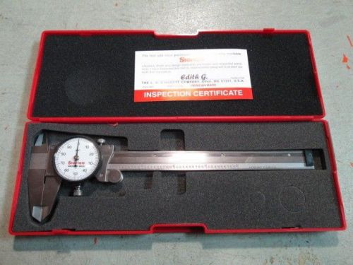 STARRETT 120A-6 DIAL CALIPER 0-6&#034; WHITE DIAL FACE NEW/UNUSED