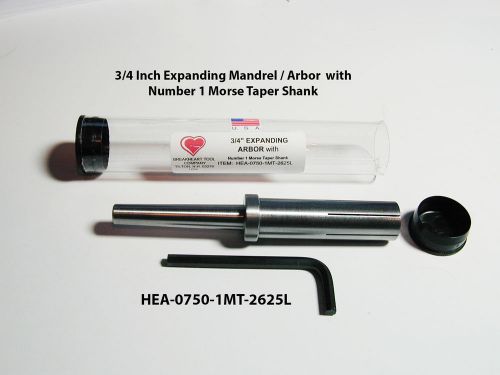 3/4 x 2-5/8&#034; expanding (mandrel) arbor - number 1 morse taper shank - american for sale