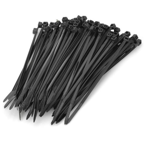 NEW 2.5 x 100mm Self Locking Nylon Cable Zip Ties - Black (100 PCS)-dx_301060