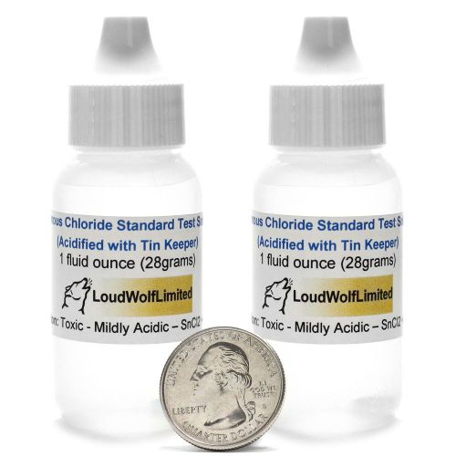 Stannous chloride solution / 2 fluid ounces / tests for au, pt, pd / ships fast for sale