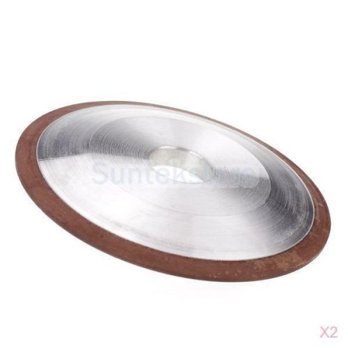 2pcs 100mm one side tapered plain resin diamond grinding wheel 150 grit new for sale