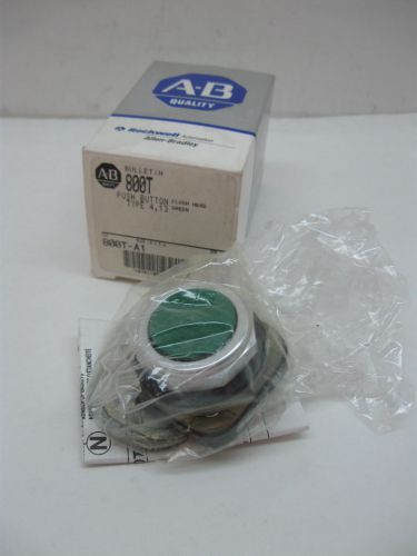 Allen-bradley 800t-a1 flush head green pushbutton series t new for sale