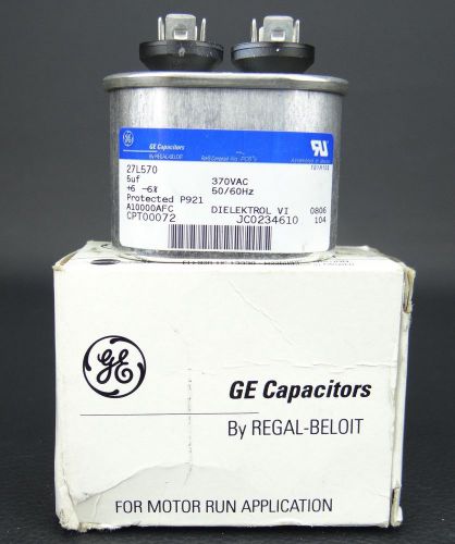 GE REGAL BELOIT 27L570 CPT00072 5uf 370 VAC NEW NIB CAPACITOR NEW