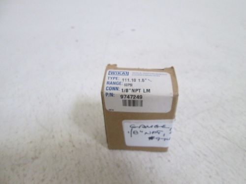 WIKA GAUGE 60PSI 9747249 111.10 1.5&#034; *NEW IN BOX*