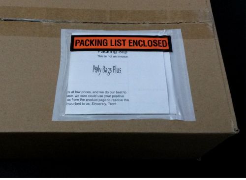 500 packing list 4 1/2 x 5 1/2&#034; slip envelopes 2 mil pouch box shipping enclosed for sale