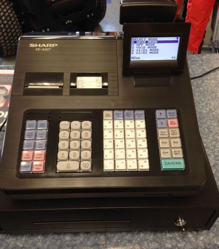 SHARP XE-A507 CASH REGISTER / Hand-Held Scanner, FD-10 PIN Pad, SD Card, Keys