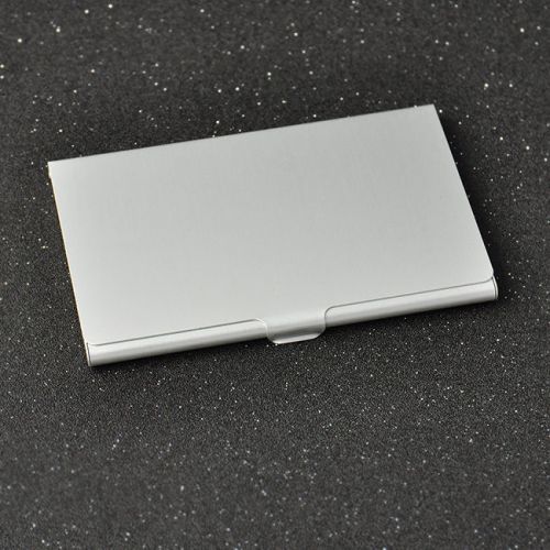 Silver business id credit card aluminium metal fine case box holder pocket jt12 for sale