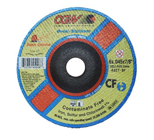 25 Pack - 6&#034; x .045&#034; x 7/8&#034; CGW Cut Off Wheel Contaminant Free Disc - 45098