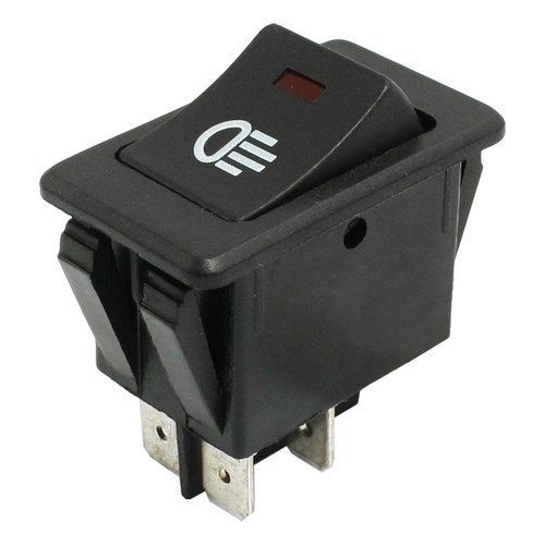 DPST ON OFF 4 Pin Rocker Boat Switch Black for Car Foglight Lamp