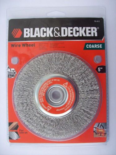 Black and decker wire wheel 5&#034; coarse 70-612 5/8&#034; arbor with 1/2&#034; bushing for sale
