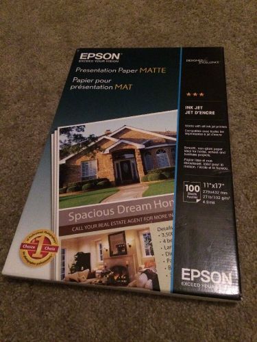 85 - 90 Sheets Epson Presentation Paper Matte 11 x 17 Inkjet