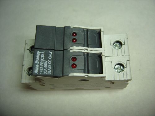 Allen bradley 1492-fb2c30-l class cc fuse holder 2 pole 600v 30a series b for sale