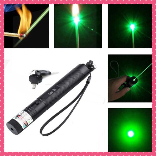 Green laser pointer pen 5000mw 532nm adjustable focus burning match green  laser for sale
