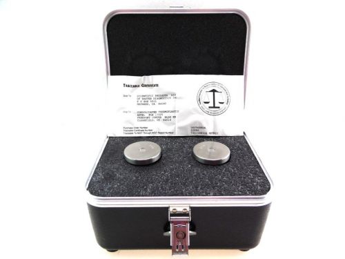 Rice lake weighing systems set of 2 precision calibration 1 gram weights w/case for sale