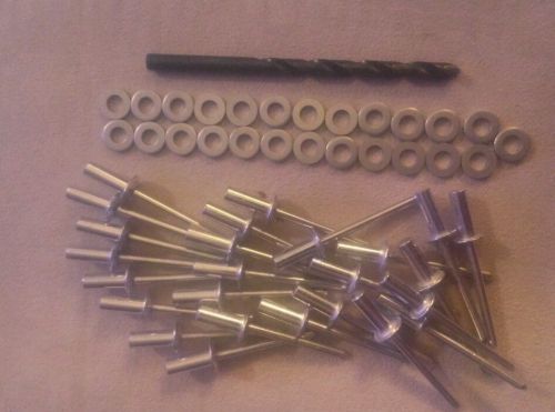 Aluminum boat hull repair kit for leaking boats