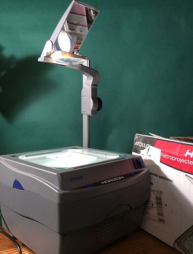 Apollo Horizon 2 Overhead Projector In Box 3 Lamps &amp; Transparency Film New