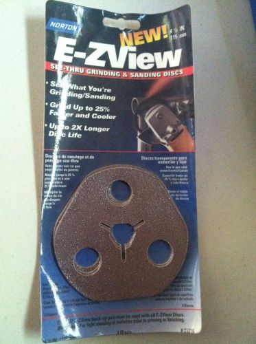 &#034;NORTON&#034; E-Z-View  4-1/2&#034; Sanding Discs  lot of 3 Pcs 80 Grit. Free Shipping