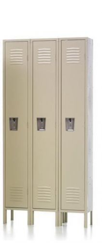 Lockers Single Tier 12&#034;wide x 12&#034;deep x 60&#034; high with legs by Republic 3 wide