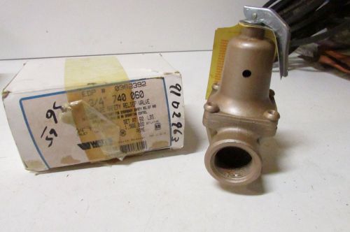 Watts 740 060 ASME Water Pressure Safety Relief Valve 1&#034; 60PSI