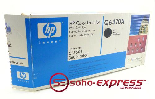 Hp genuine color laserjet black print cartridge q6470a cp3505 3600 3800 for sale
