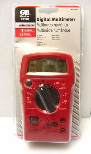 Gardner Bender GDT-311 3 Function Digital Multimeter