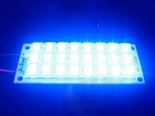 10-13V DC 12V Blue LED Lamp 24 Piranha LED Lights Mobile Panel Lighting Board