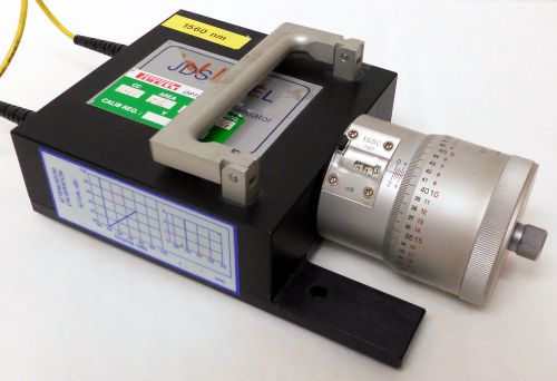 JDS FITEL MODEL VA5505-FPL VARIABLE OPTICAL ATTENUATOR 1550-OPT MITUTOYO .0002&#034;