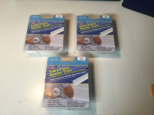 Magic Tub &amp; Floor Sealer Trim White 1-1/4 In. X 5 Ft. #MC30 3 New Packs