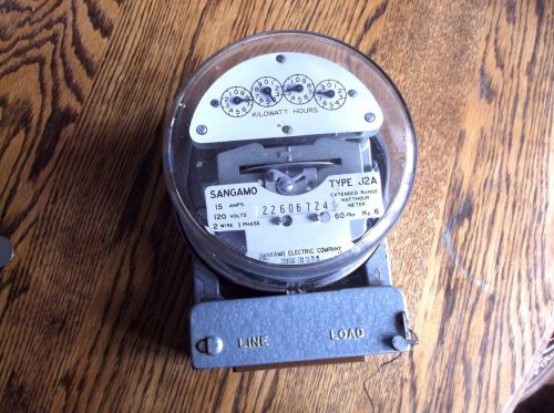 Vintage Sangamo Electric Co Type J2A House Utility Meter 120V STEAMPUNK Decor