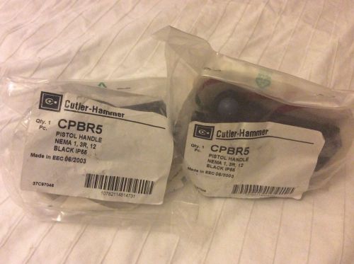 CUTLER HAMMER, CPBR5 PISTOL HANDLE NEMA 1, 3R, 12 BLACK IP55, NEW....