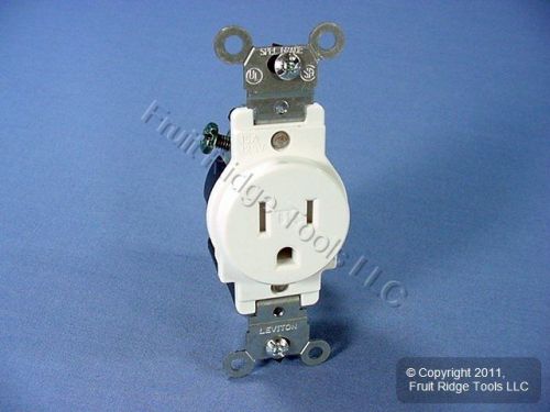 Leviton white tamper resistant commercial single outlet receptacle 15a t5015-w for sale