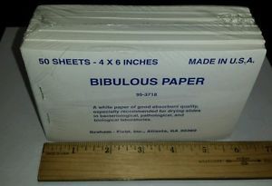 Graham-Field (6) 50-Packs / 300 Sheets White Bibulous Paper 4&#034; X 6&#034; ( 95-3718 )