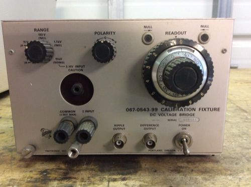 TEKTRONIX TEK MODEL #  067-0543-99  DC Voltage Bridg CALIBRATION FIXTURE