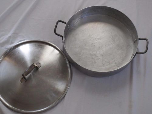 HUGH West Bend Sheet Aluminum Chef Ware Restaurant Skillet &amp; Lid Camping 16&#034;