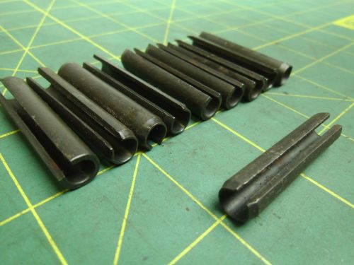 M8 X 40 SLOTTED STEEL METRIC SPRING PINS BLACK  (qty 10) #56871