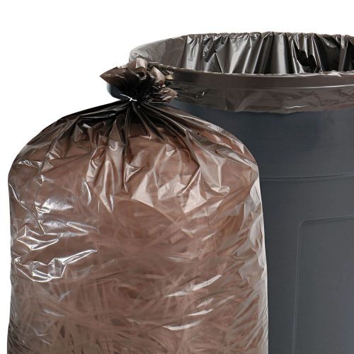 Garbage Bags, 33gal, 1.3mil, 33 x 40, Brown - 100/Carton AB453078