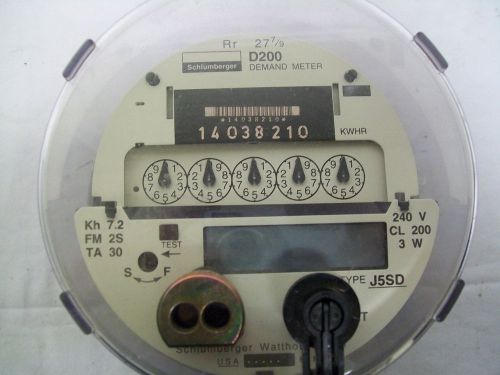 Schlumberger D200 Demand Meter 240V CL200 3W Type J5SD