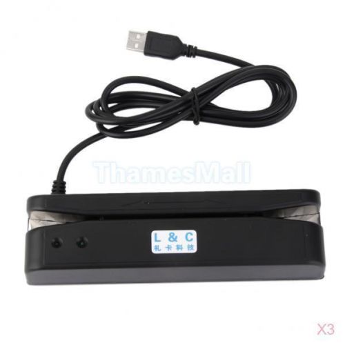 3x LC-402U USB Magnetic Stripe Credit/Debit Card Reader Read Card Track1 Track2