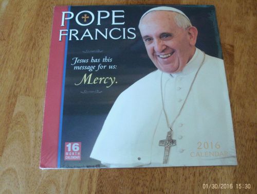 Pope Francis 2016 Wall Calendar Religious Faith Inspirational Motivational Verse