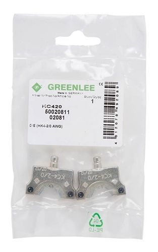 GREENLEE KC4-2/0 DIE SET,2/0 CU AWG