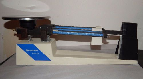 Fisher Scientific  model 711 Triple Beam Balance Slide Scale, 710g capacity