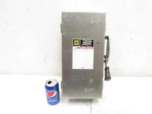 Stainless Steel Square D H222DS 60 Amp 240v AC Fused Safety Switch Disconnect