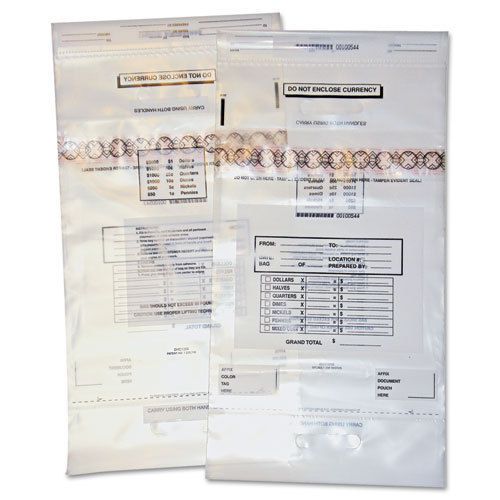 Coin Totes, Double Handle, 13 x 25, Clear, 100 per Pack