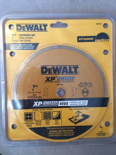 New dewalt dw4760l 7-in wet diamond blade for sale